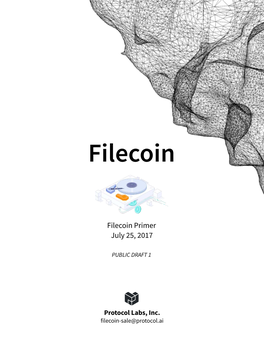 Filecoin Primer July 25, 2017