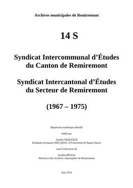 Syndicat Intercommunal D'études Du Canton De