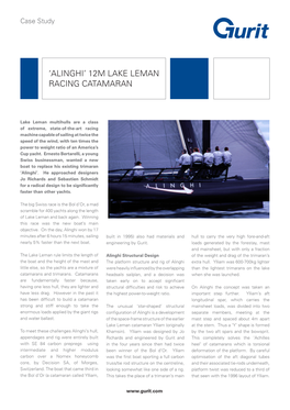 Alinghi’ 12M Lake Leman Racing Catamaran