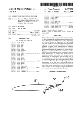 United States Patent (19) 11 Patent Number: 6,079,672 Lam Et Al