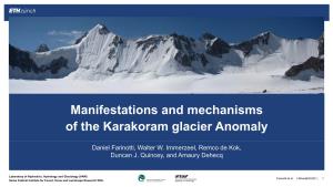 Manifestations and Mechanisms of the Karakoram Glacier Anomaly