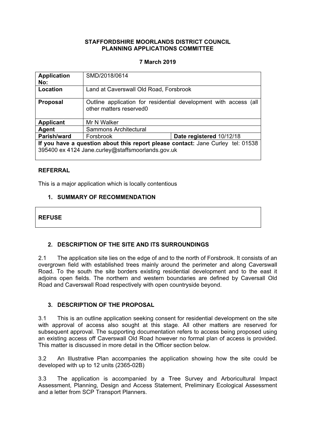 Land at Caverswall Old Road, Forsbrook PDF 194 KB