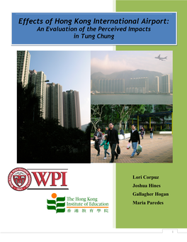 Effects of Hong Kong International Airport: an ` Evaluation of the Perceived Impacts in Tung Chung