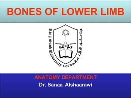 Bones of Lower Limb