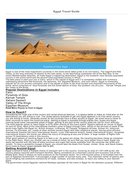 Egypt Travel Guide