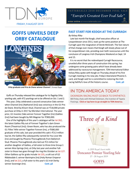 Goffs Unveils Deep Orby Catalogue Cont