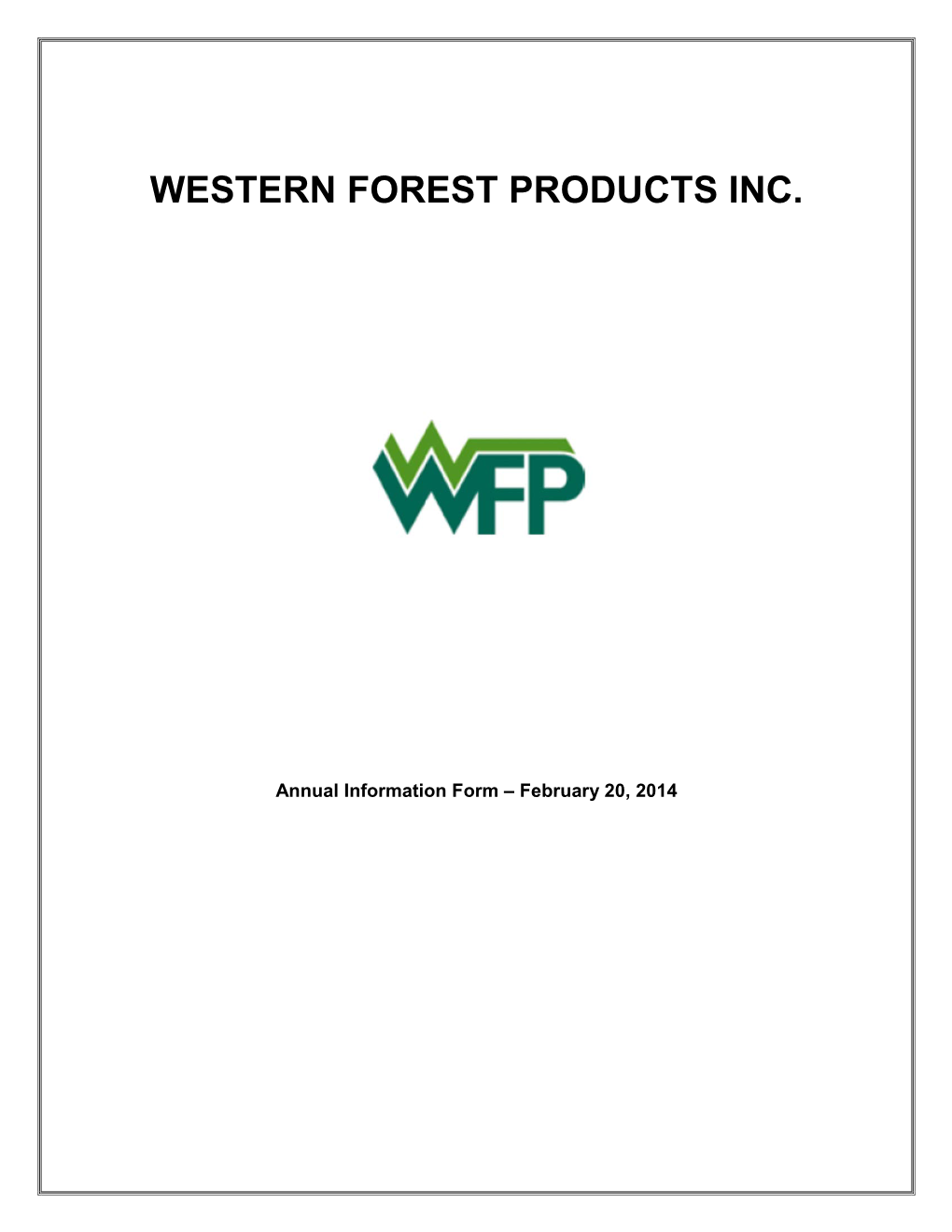 Western Forest Products Inc