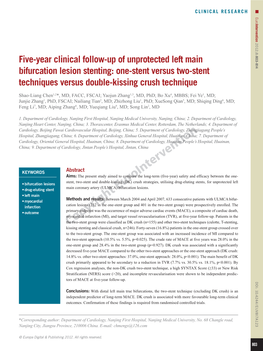 Five-Year Clinical Follow-Up of Unprotected Left Main Bifurcation Lesion Stenting