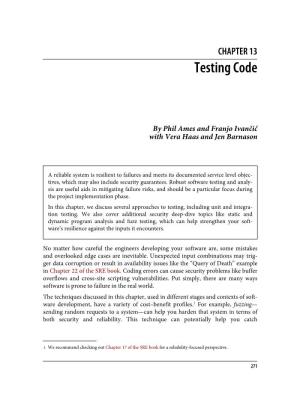 Testing Code