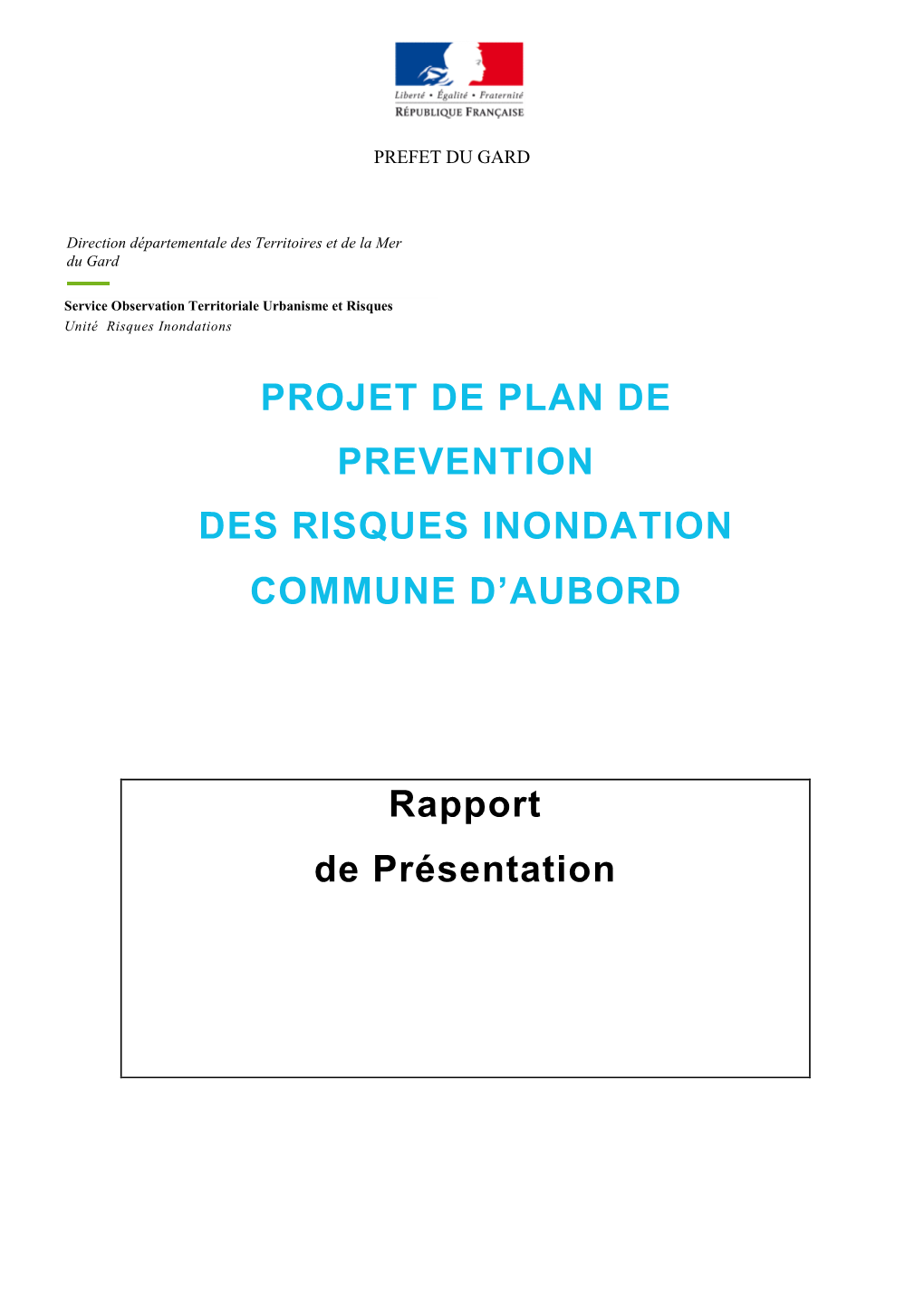 Projet De Plan De Prevention Des Risques Inondation