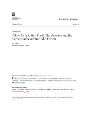 Kaitlin Prest's the Shadows and the Elements of Modern Audio Fiction