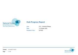 19/20 Hub Progress Report