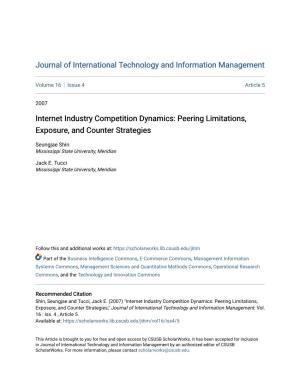 Internet Industry Competition Dynamics: Peering Limitations, Exposure, and Counter Strategies