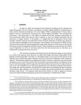 REPORT No. 119/131 CASE 12.500 OMAR MALDONADO VARGAS, ALVARO YÁNEZ DEL VILLAR, MARIO ANTONIO CORNEJO, ET AL