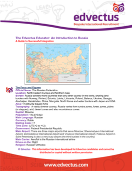 The Edvectus Educator: an Introduction to Russia a Guide to Successful Integration