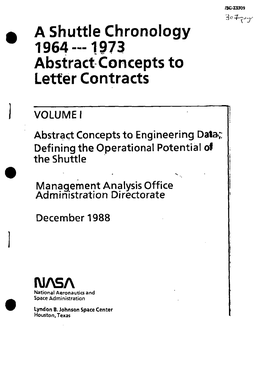 1973 Abstract Concepts to Letter Contracts NASA