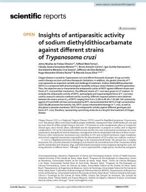 Insights of Antiparasitic Activity of Sodium Diethyldithiocarbamate Against Different Strains of Trypanosoma Cruzi