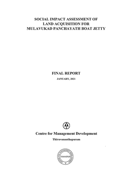 SIA-Final Report-Mulavukad Panchayath Boat Jetty-English