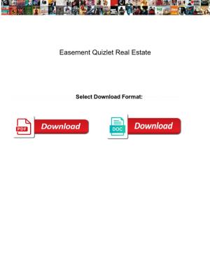 Easement Quizlet Real Estate