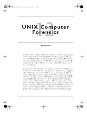 Unix Computer Forensics