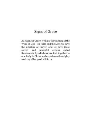 Part 5 — Signs of Grace