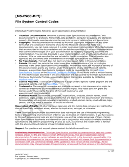 [MS-FSCC-Diff]: File System Control Codes