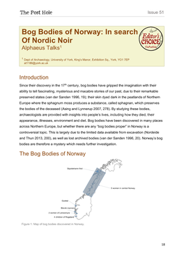 Bog Bodies of Norway: in Search of Nordic Noir Alphaeus Talks1