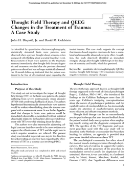Thought Field Therapy and QEEG Changes in the Treatment of Trauma