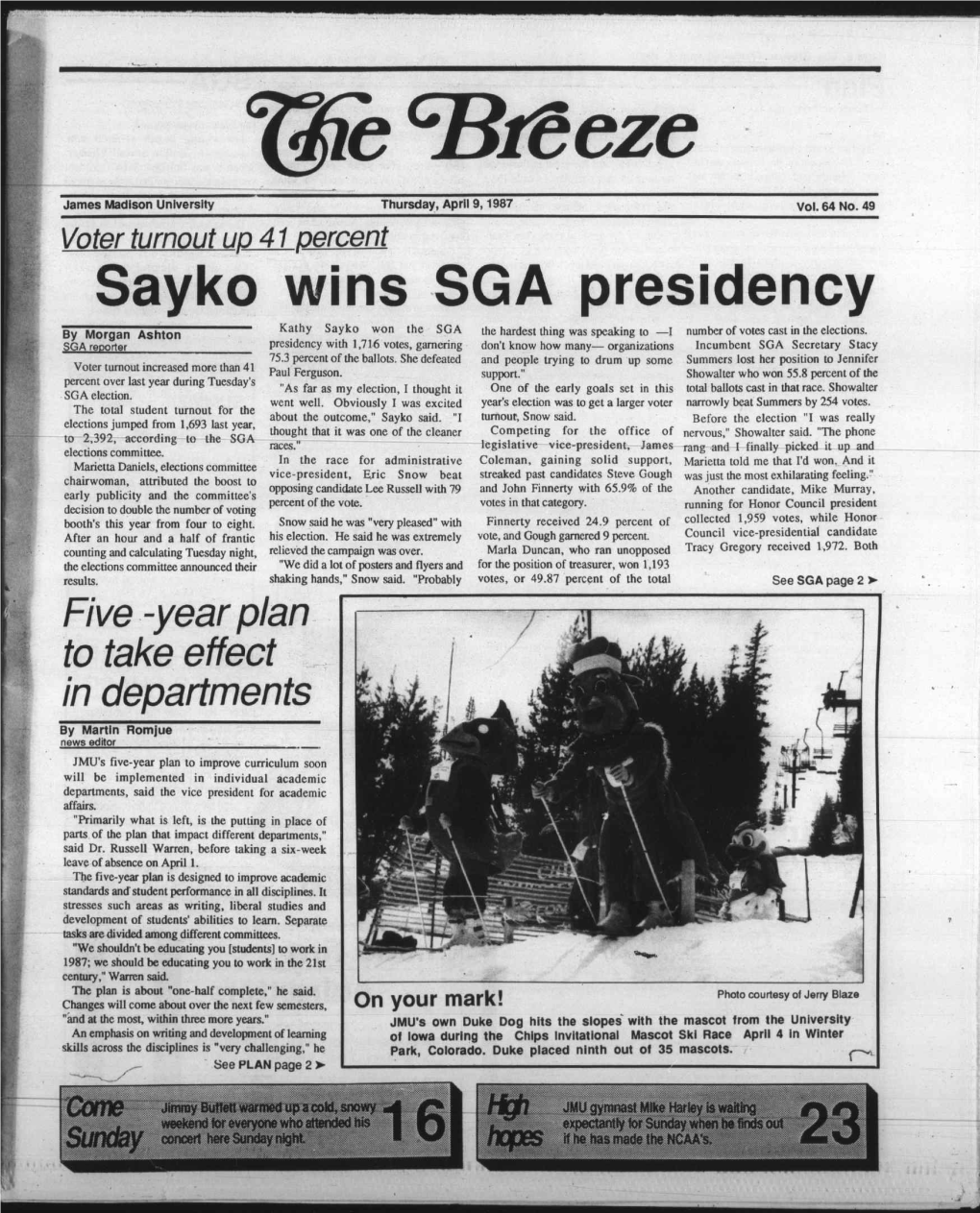 Sayko Wins SGA Presidency 23