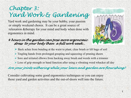 2. Yard Work & Gardening
