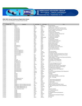 2021 Annual Conference Registration Roster 8