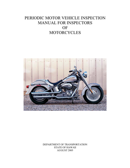Motorcycle Inspections