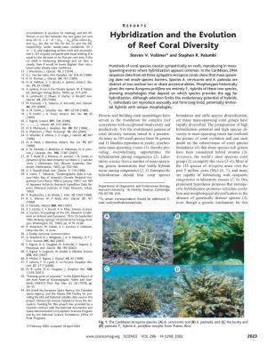 Hybridization and the Evolution of Reef Coral Diversity