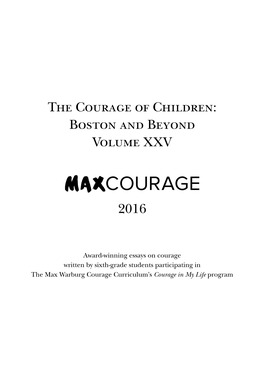 The Courage of Children: Boston and Beyond, 2016