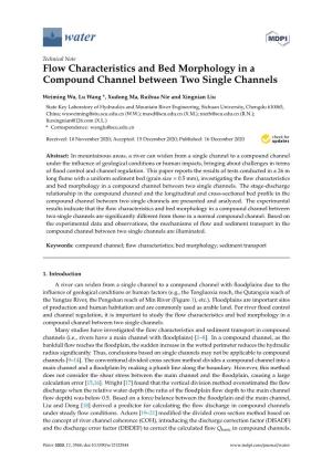 Flow Characteristics and Bed Morphology in a Compound Channel Between Two Single Channels
