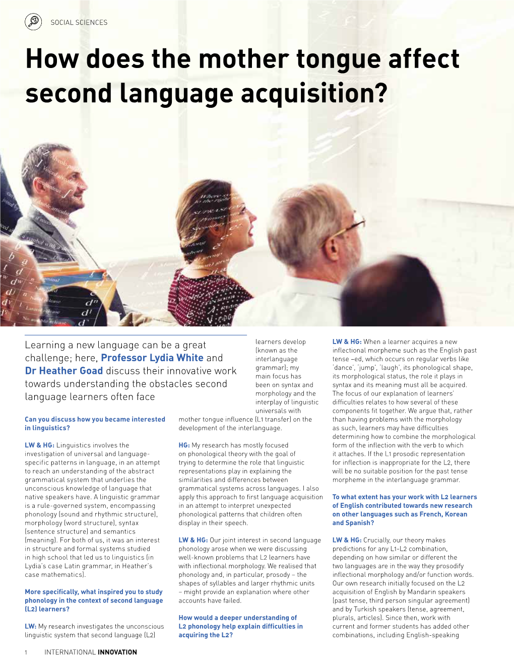 How Does The Mother Tongue Affect Second Language Acquisition? - DocsLib