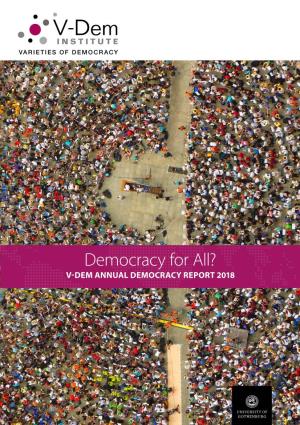 Democracy for All? V-Dem Annual Democracy Report 2018