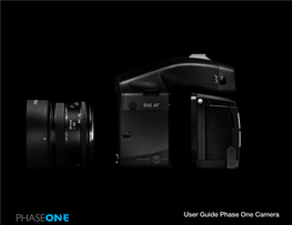 Phase One Camera User Guide( 9 MB )