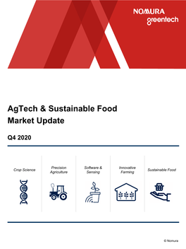 Q4 2020 Agtech & Sustainable Food Newsletter