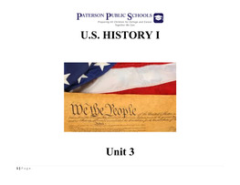 U.S. HISTORY I Unit 3