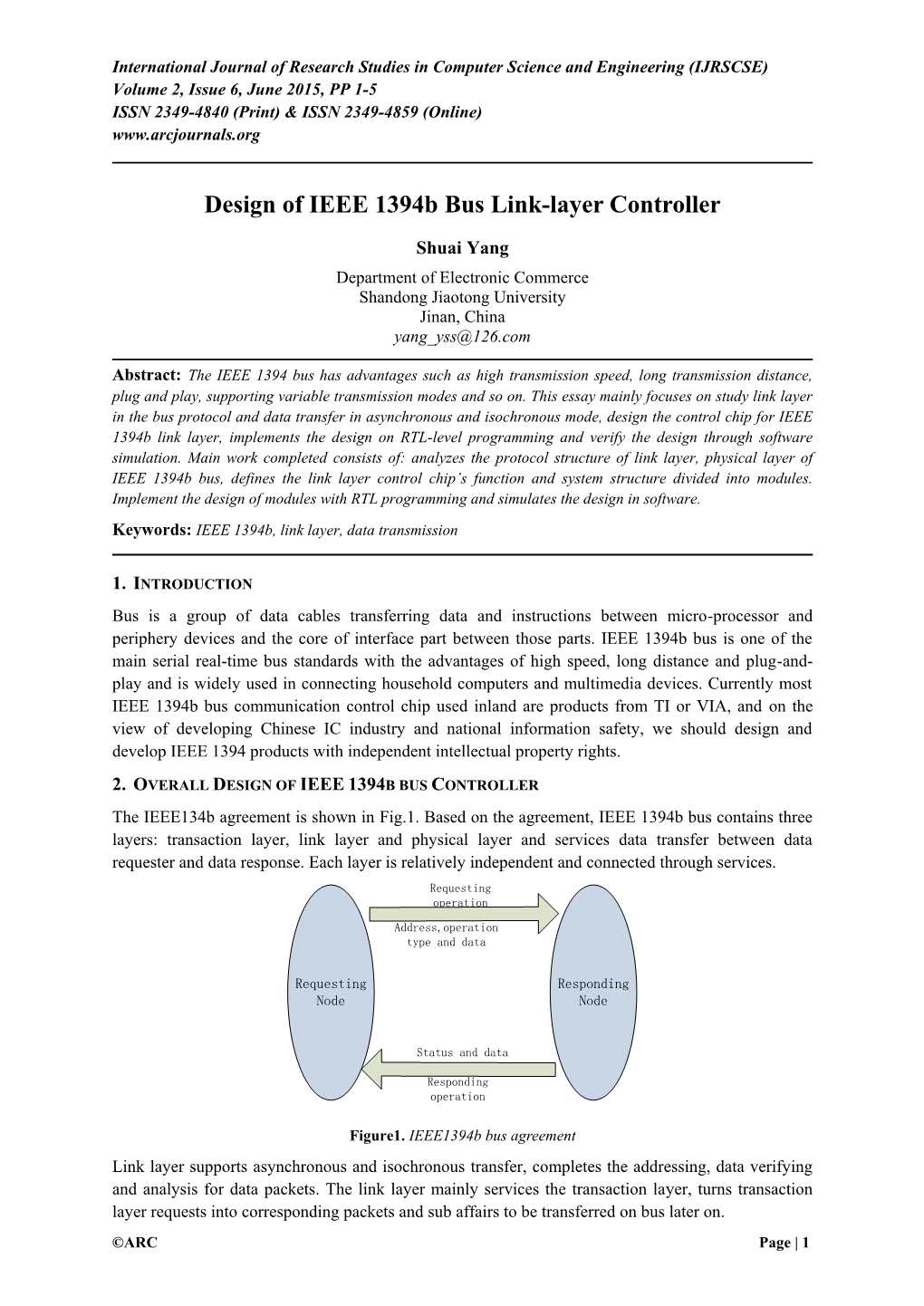 Design of IEEE 1394B Bus Link-Layer Controller