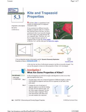 Kite and Trapezoid Properties 269