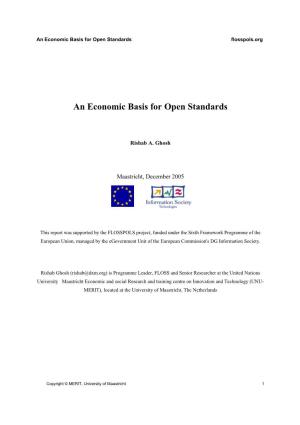 An Economic Basis for Open Standards Flosspols.Org