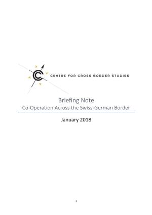 Co-Operation Across the Swiss-German Border