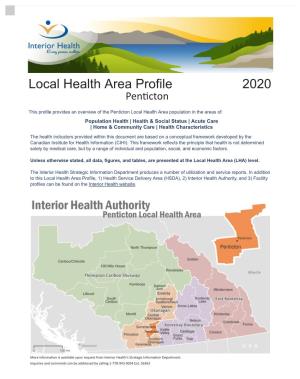 Local Health Area Profile 2020 Pen�Cton