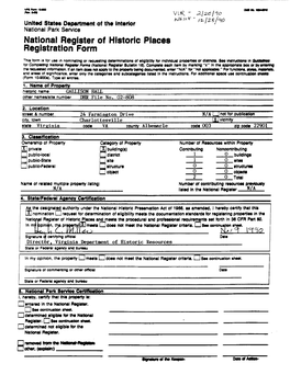 National Register of Historic Places Registration Form