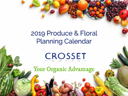 2019 Produce & Floral Planning Calendar