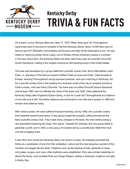 Trivia & Fun Facts