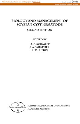 Biology and Management of Soybean Cyst Nematode