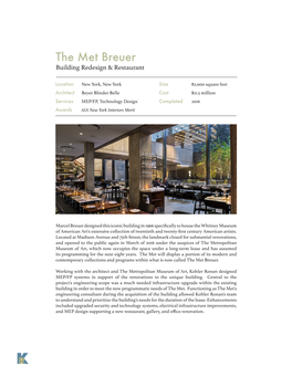The Met Breuer Building Redesign & Restaurant